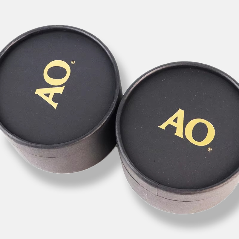 Black Gold Stamping Coffee Bean Paper Tube Wholesale