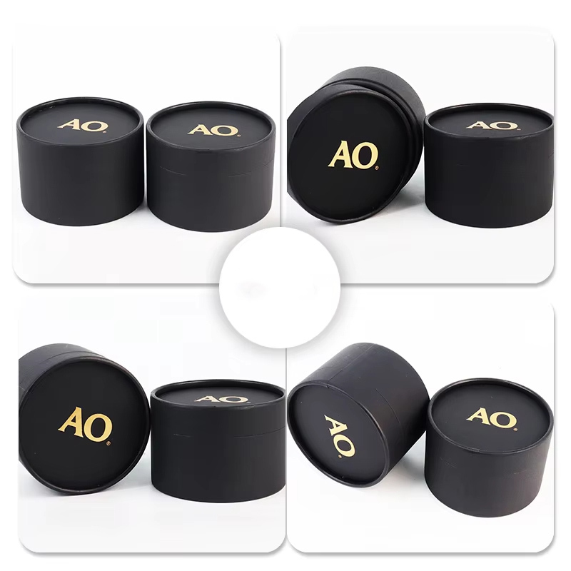 Black Gold Stamping Coffee Bean Paper Tube Wholesale