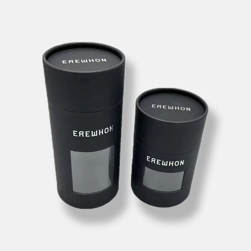 Black Paper Tube Packaging with Window Wholesale