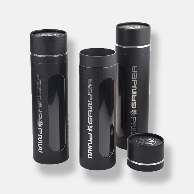 Black Paper Tube Packaging with Window Wholesale