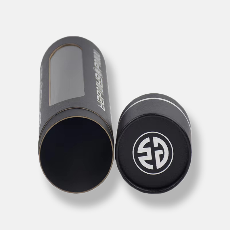 Black Paper Tube Packaging with Window Wholesale