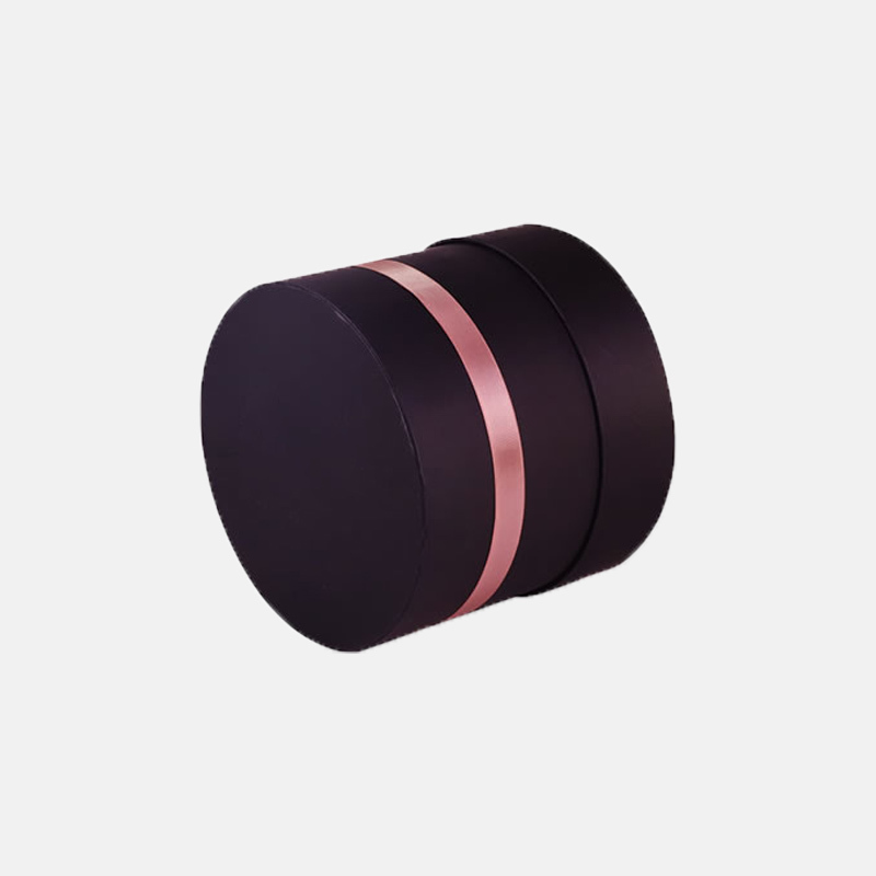 Black Gold Stamping Paper Tube Packaging with Ribbon Supplier