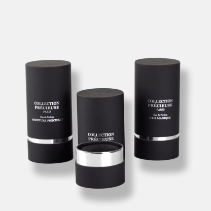 Black Touch Film Silver Card Paper Tube Packaging with Lining