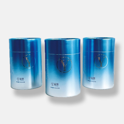 Blue Glossy Silver Cardboard Paper Tube Manufacturer