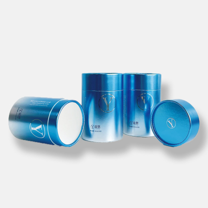 Blue Glossy Silver Cardboard Paper Tube Manufacturer