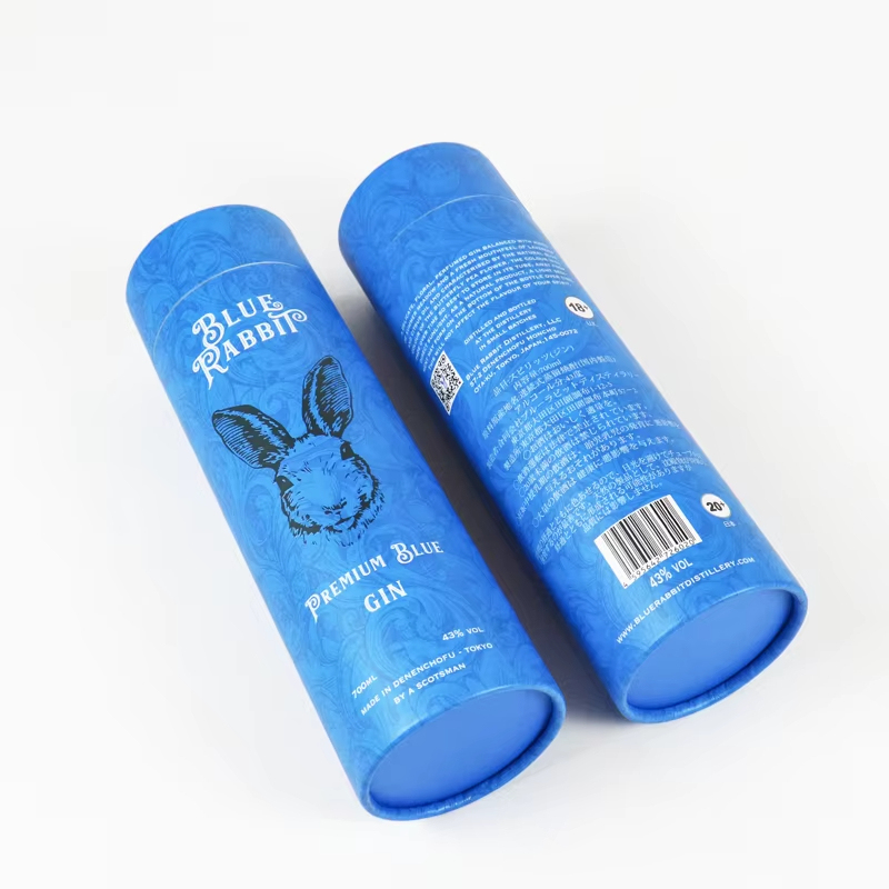 Blue Long Paper Tube Wholesale Custom