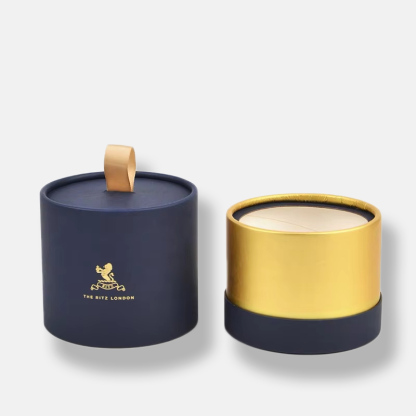 Blue Matt Gold Cardboard Tube Wholesale with Handle
