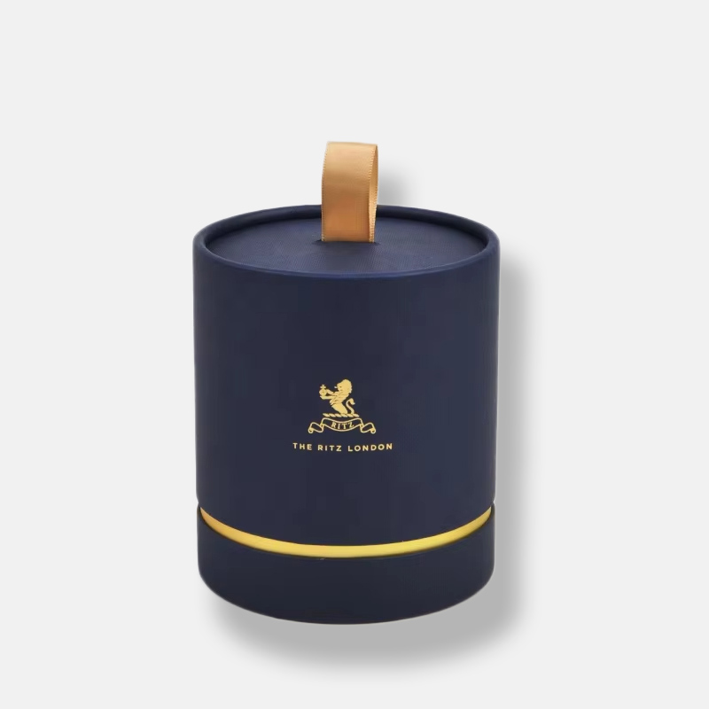 Blue Matt Gold Cardboard Tube Wholesale with Handle