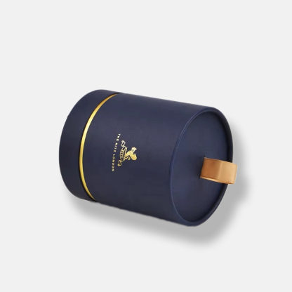 Blue Matt Gold Cardboard Tube Wholesale with Handle