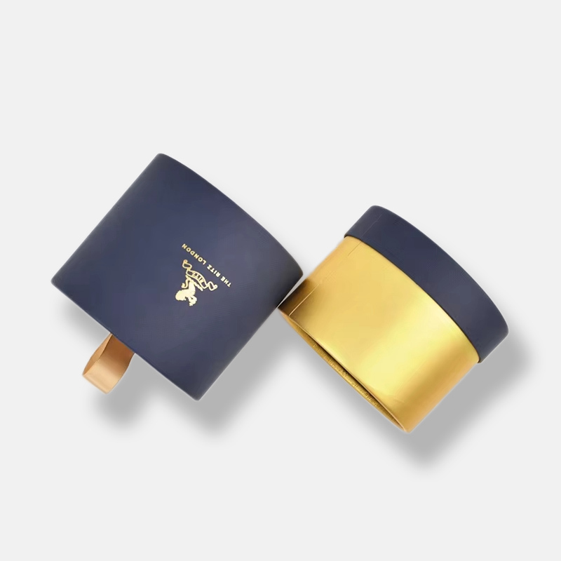 Blue Matt Gold Cardboard Tube Wholesale with Handle