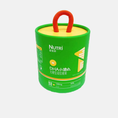 Colored Paper Tube Packaging with Handle Wholesale
