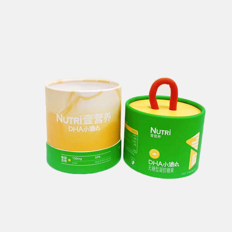 Colored Paper Tube Packaging with Handle Wholesale