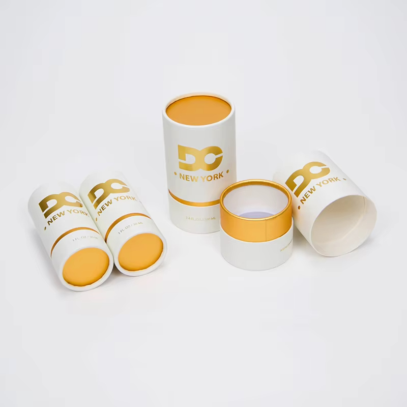 Curled Edge with Lined Gold Cardboard Tube Wholesale