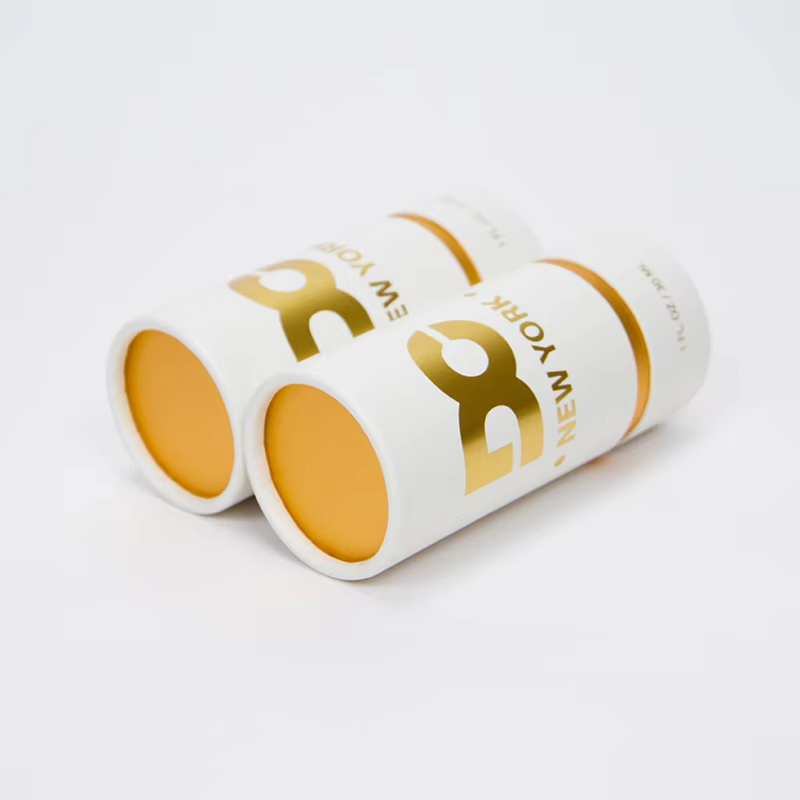 Curled Edge with Lined Gold Cardboard Tube Wholesale