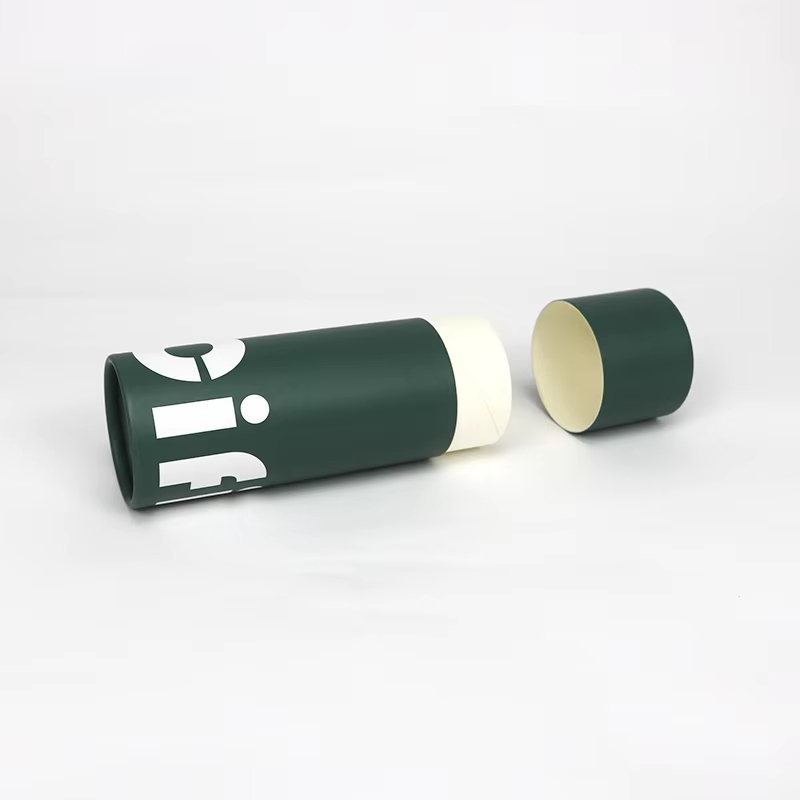 Custom Green Paper Tube Packaging Manufacturer
