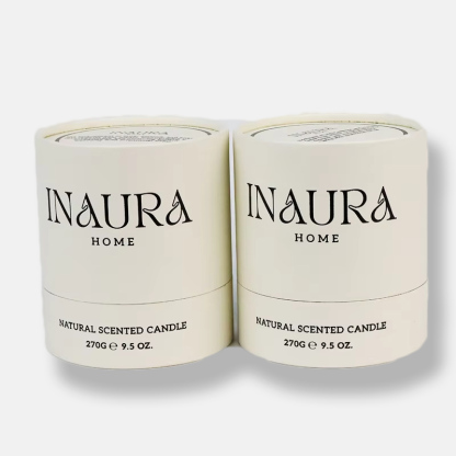 Custom Beige Candle Paper Tube Packaging Wholesale