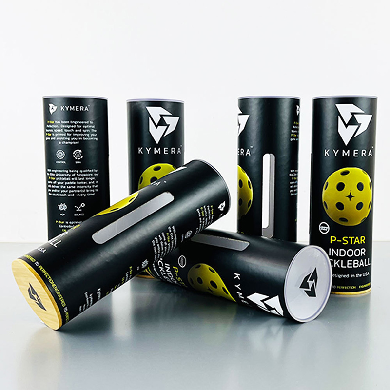 Custom Black bamboo Lid and Visible Lid Paper Tube