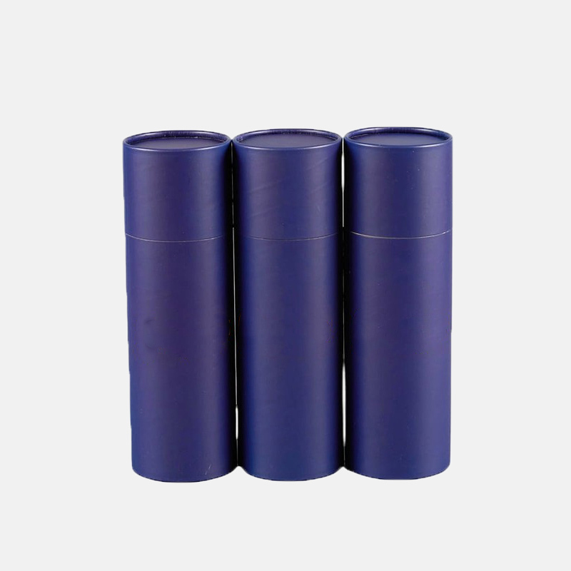 Custom Blue Glossy Paper Tube Wholesale