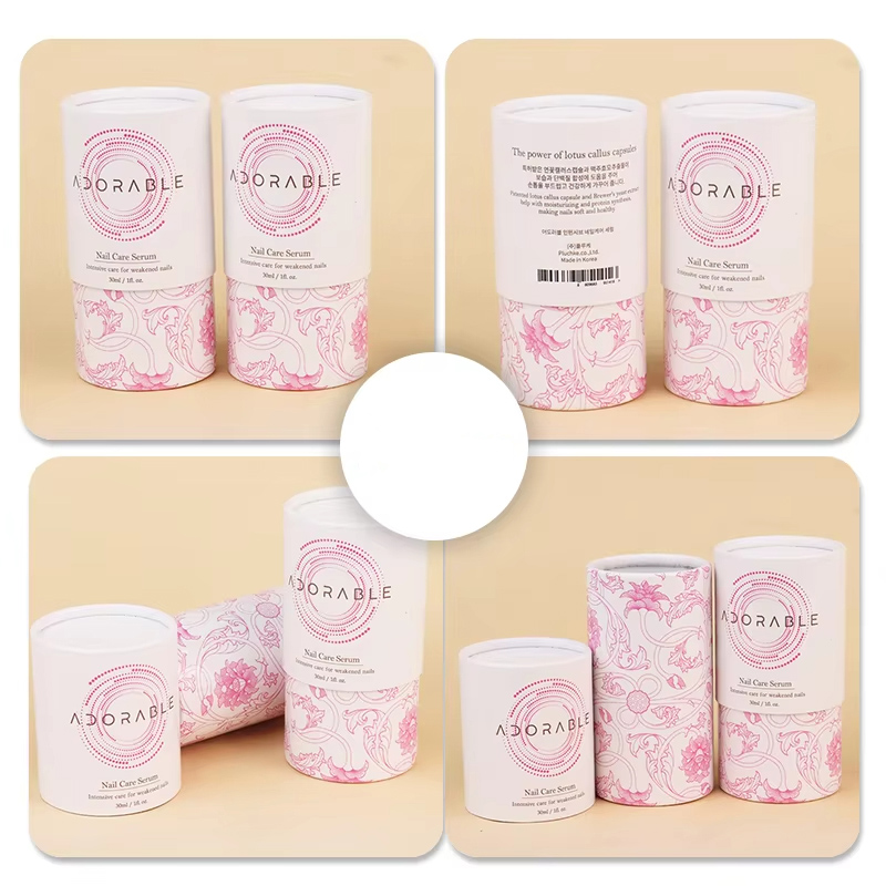 Custom Cosmetic Essential Oil Cylindrical Paper Tube