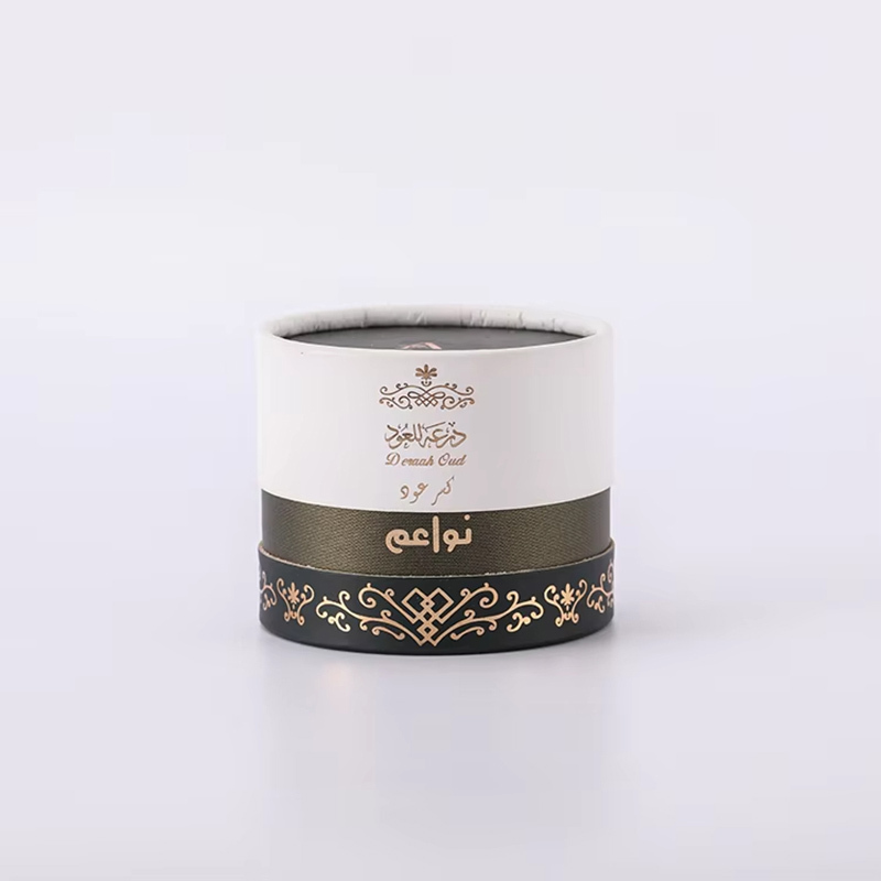 Custom Cosmetic Paper Tube Packaging Hot Stamping Ribbon