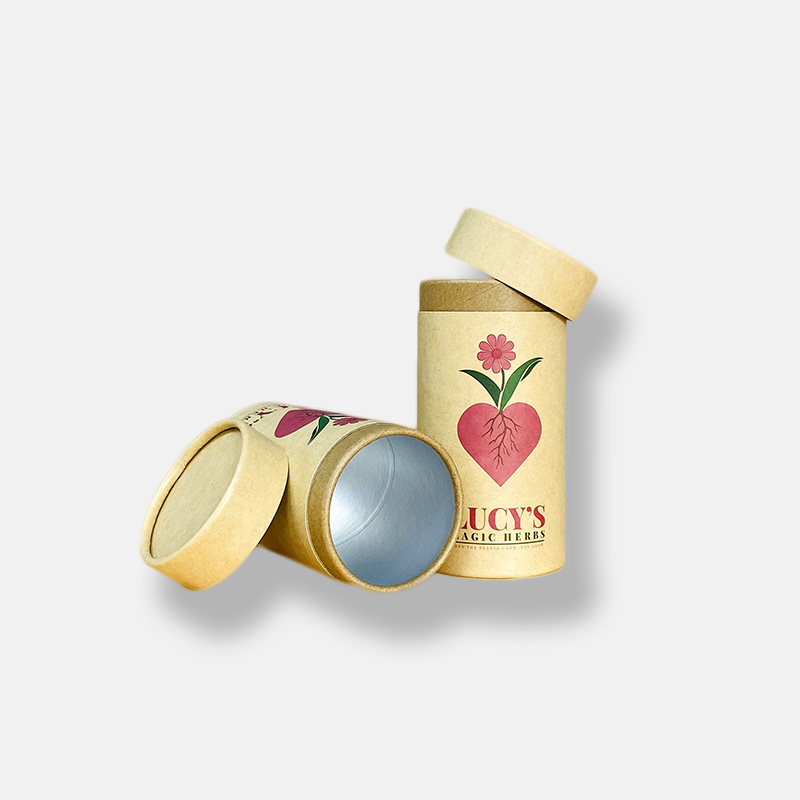Custom Food Edge Curled Paper Tube Packaging