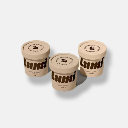 Custom Ice Cream Paper Tube Container With Lid