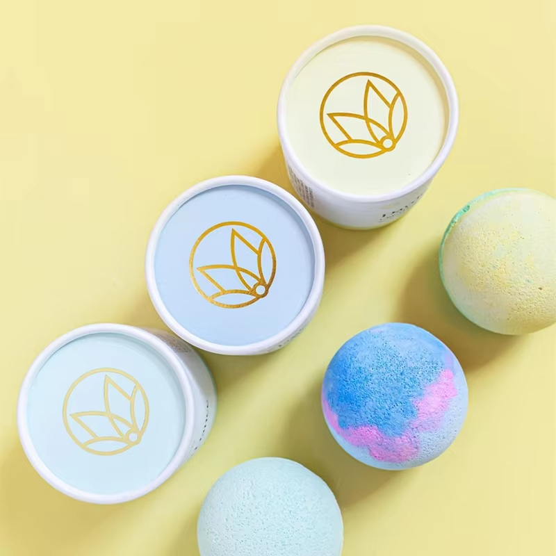 Custom Logo Bath Ball Paper Tube Wholesale