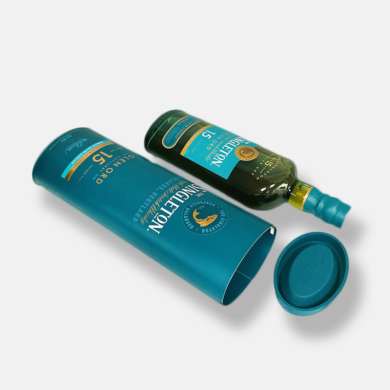 Custom Luxury Wine Oval Cylindrical Paper Tube Packaging