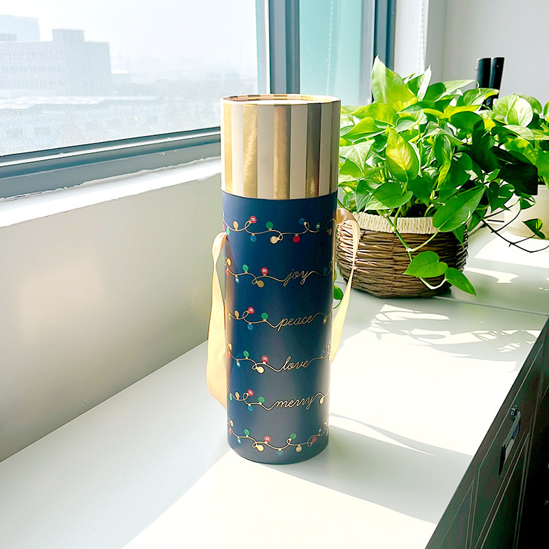 Customised Cosmetic Paper Tube Packaging with Carrying String