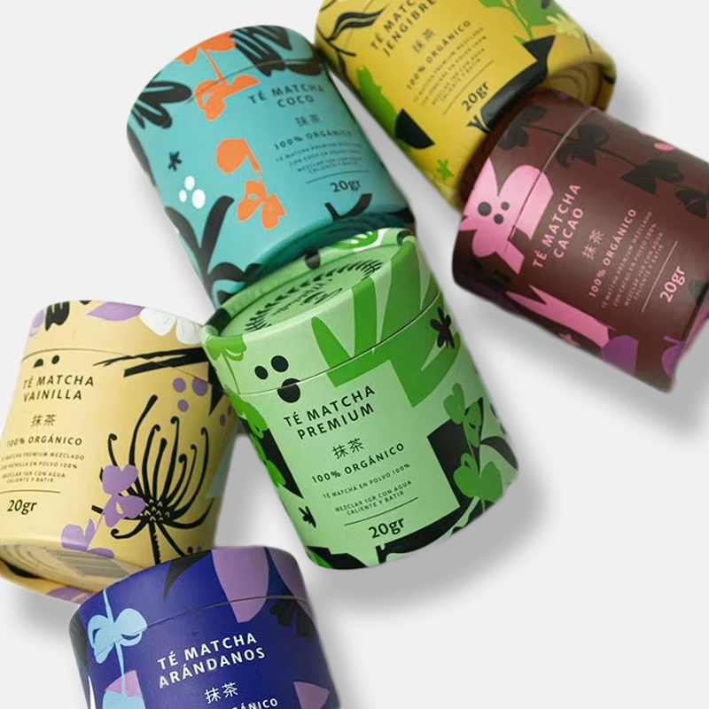 Customised Matcha Tea Powder Paper Tube Packaging