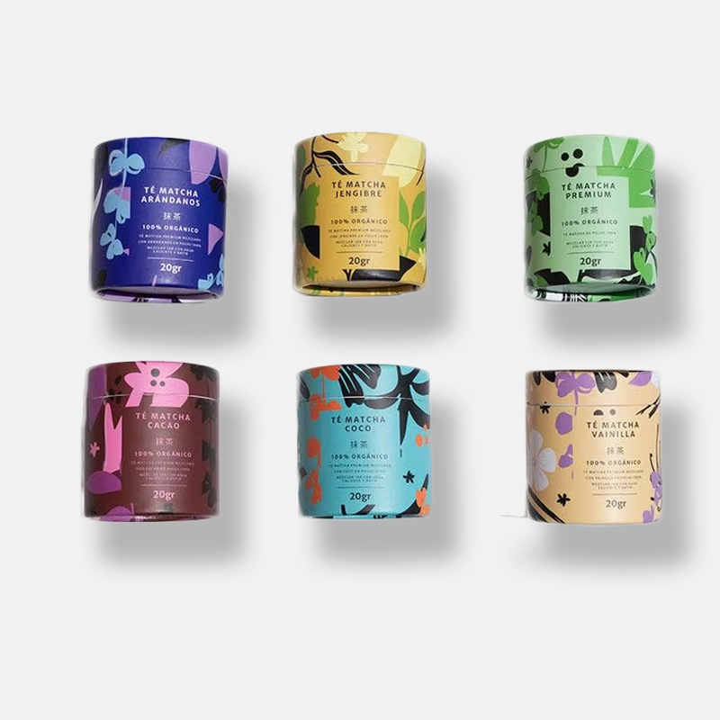 Customised Matcha Tea Powder Paper Tube Packaging