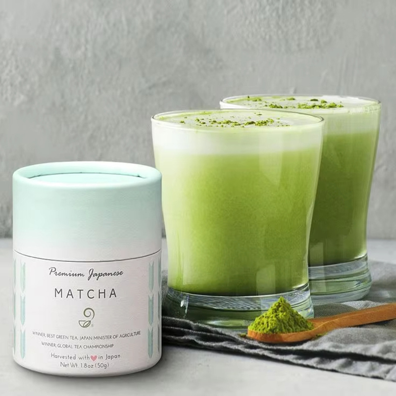 Customised Matcha Tea Powder Paper Tube Packaging