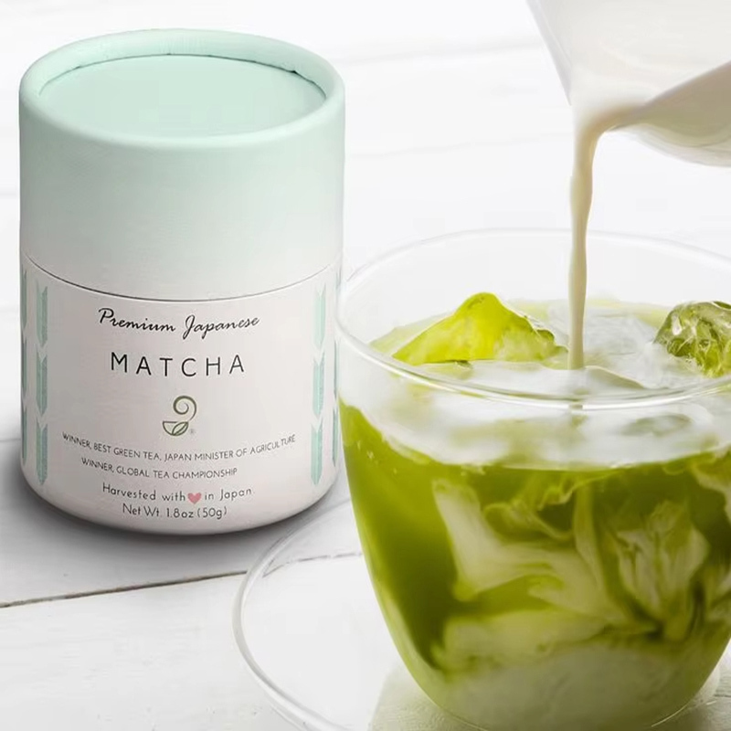 Customised Matcha Tea Powder Paper Tube Packaging