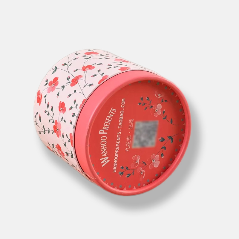 Customised Red Paper Tube Packaging Wholesale with Ribbon