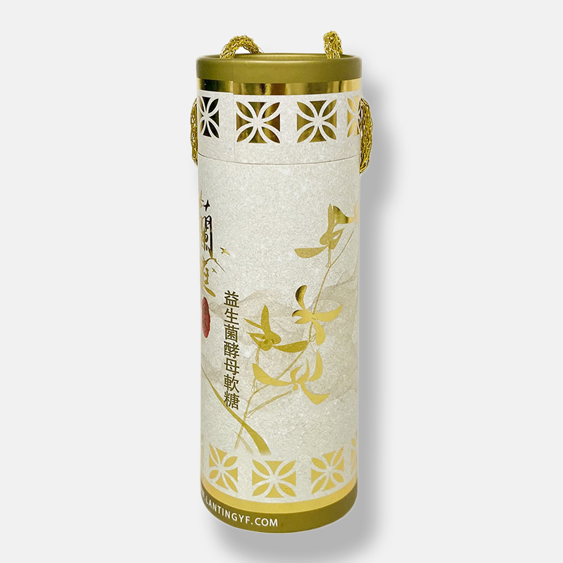 Customized Gold Stamping Paper Tube with Handle Wholesale