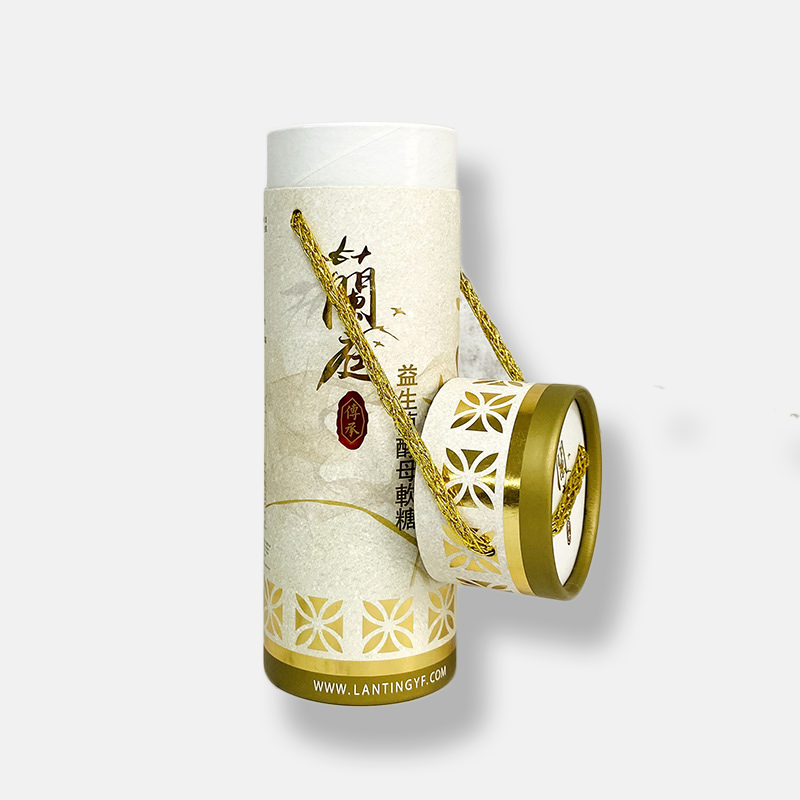 Customized Gold Stamping Paper Tube with Handle Wholesale