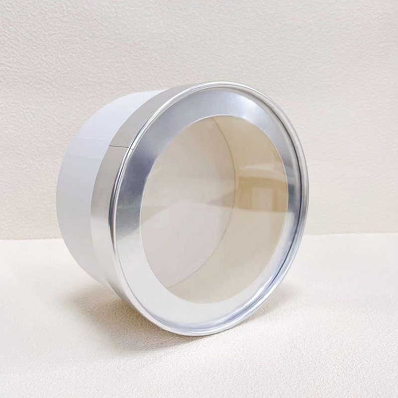 Customized Silver Card Window Cake Paper Tube Packaging Manufacturer