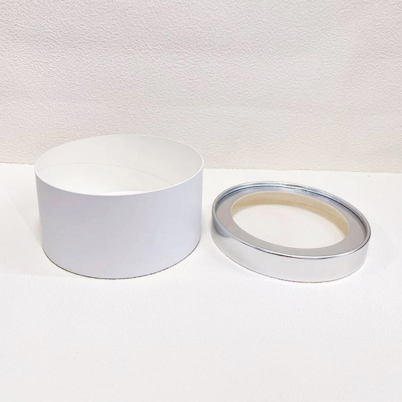 Customized Silver Card Window Cake Paper Tube Packaging Manufacturer