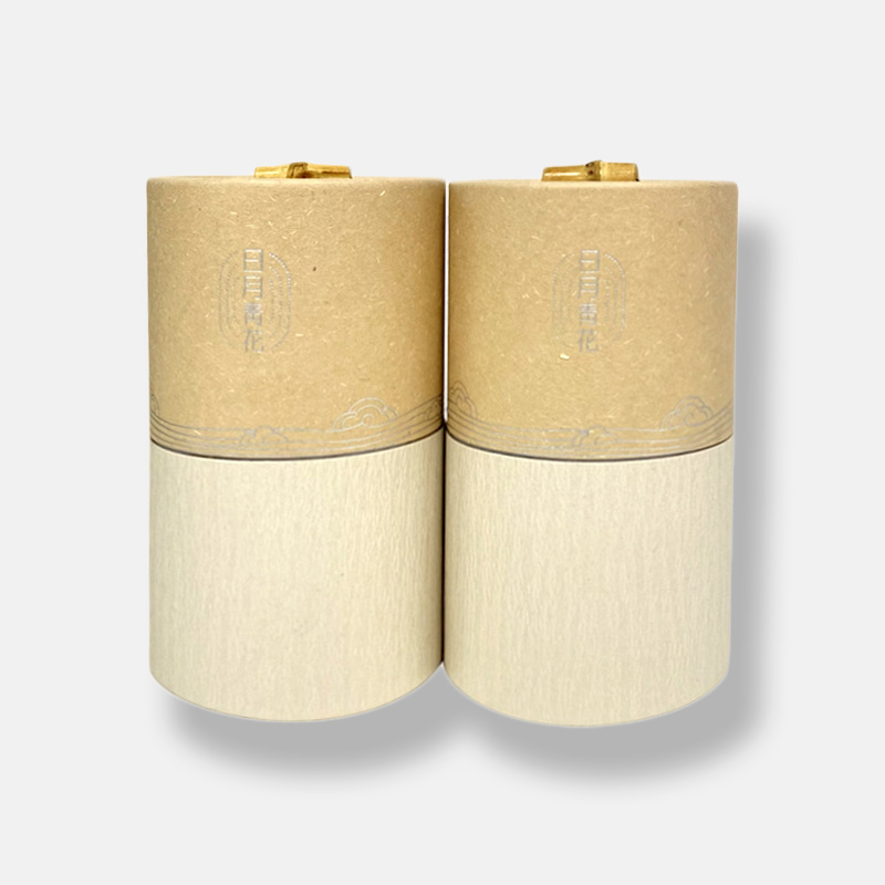 Customized Silver Stamped Kraft Tube with Handle