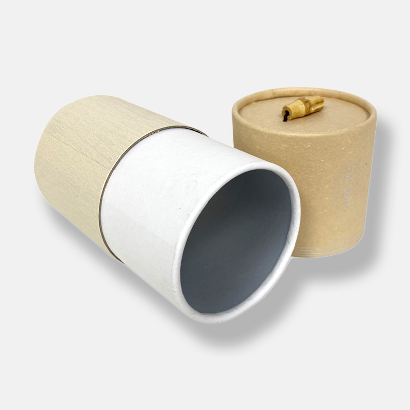 Customized Silver Stamped Kraft Tube with Handle