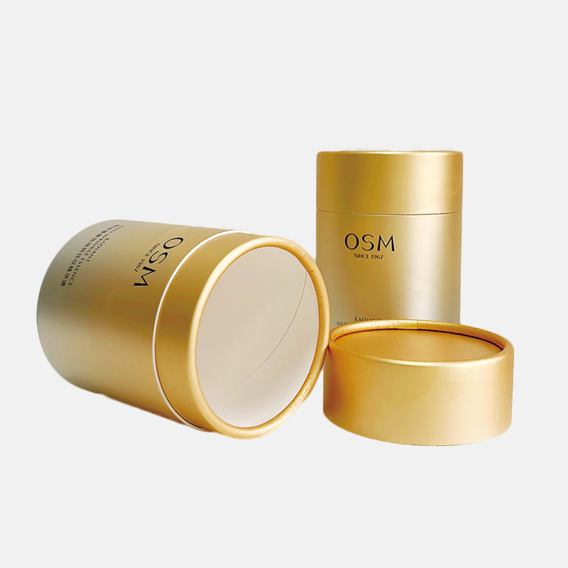 Degradable Gold Cardboard Tube Packaging Wholesale