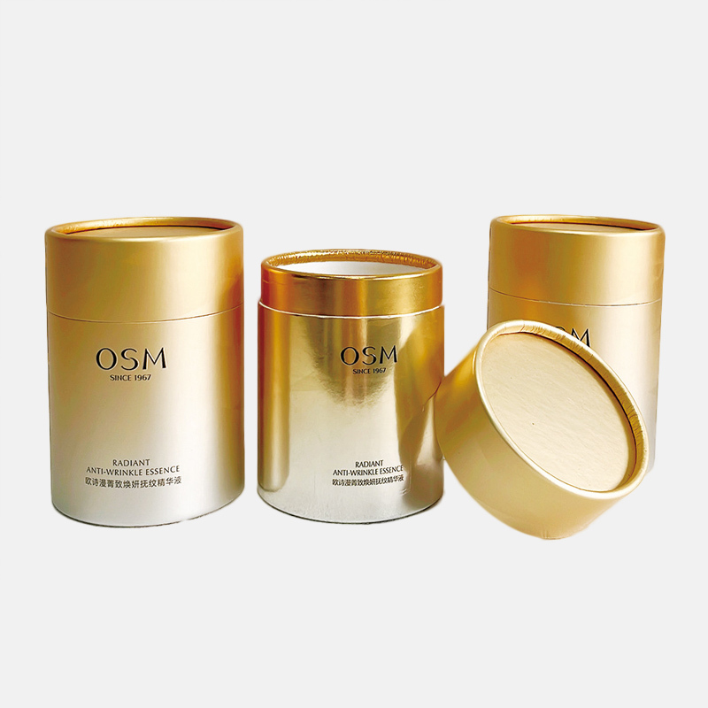 Degradable Gold Cardboard Tube Packaging Wholesale