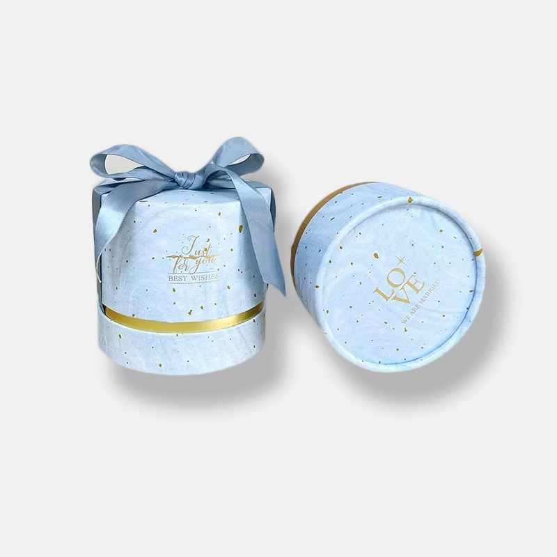 Luxury Round Paper Tube Packaging With Ribbon Supplier