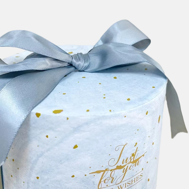 Luxury Round Paper Tube Packaging With Ribbon Supplier