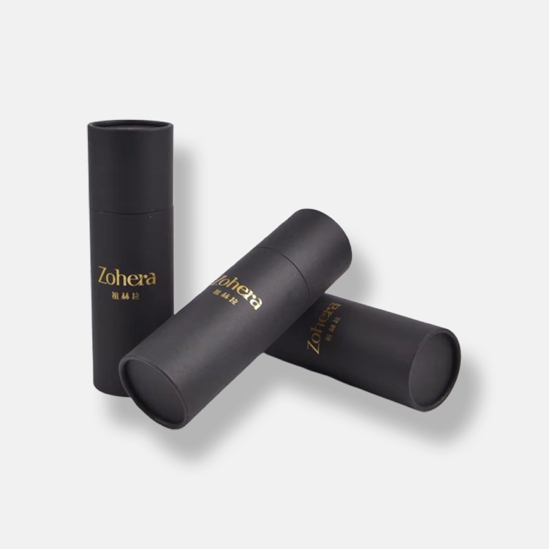 Matte Black Paper Tube Packaging Wholesale