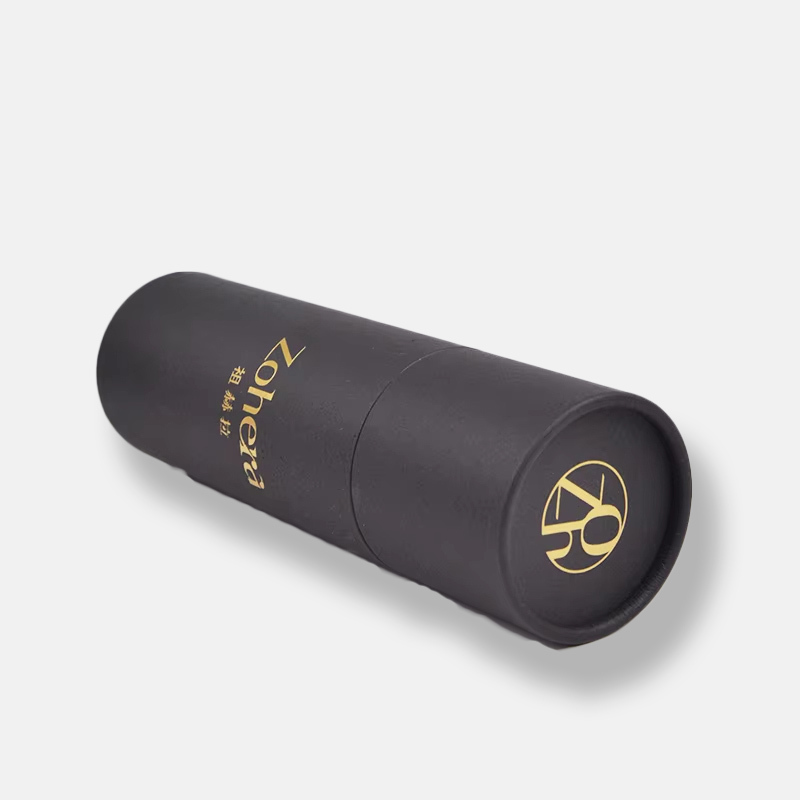 Matte Black Paper Tube Packaging Wholesale