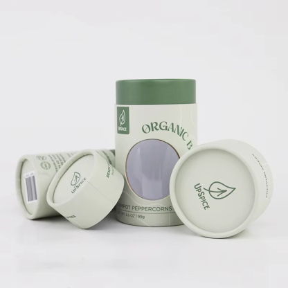 Matte Turned-Edge Paper Tube with Window Wholesale