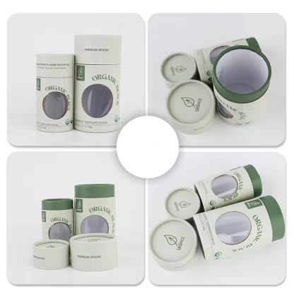 Matte Turned-Edge Paper Tube with Window Wholesale