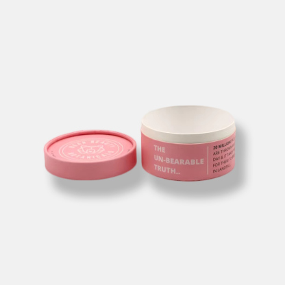 Pink Round Cosmetic Paper Tube Packaging Wholesale