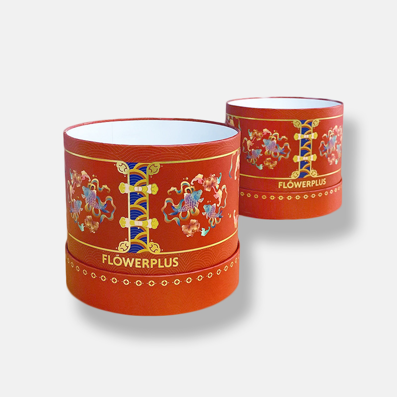 Red Holiday Paper Tube Packaging Manufacturer